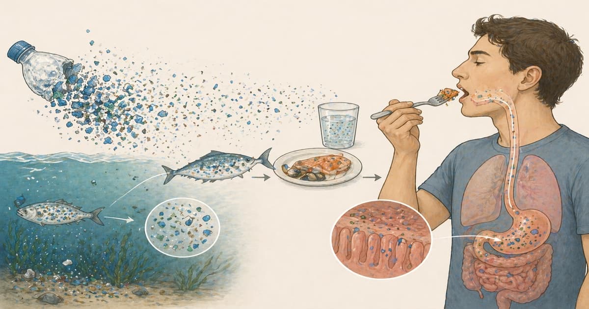 Microplastics entering the food chain and human body