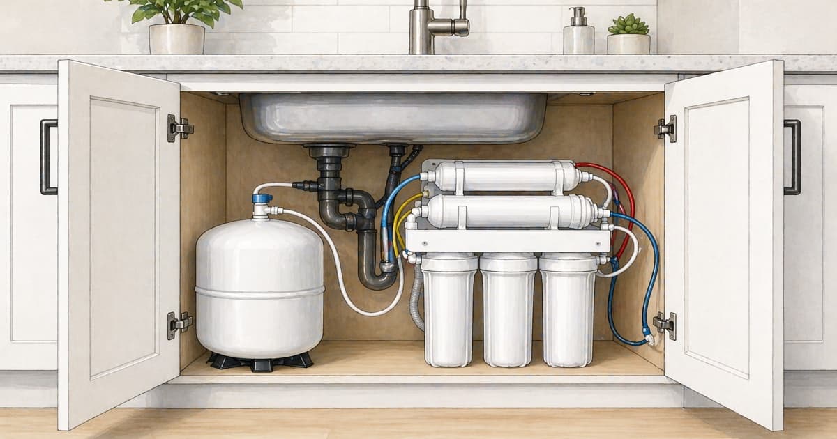 Reverse osmosis under-sink filtration system